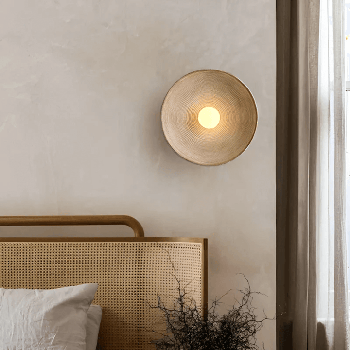Runde LED Wandleuchte Harz Glas Modern Design