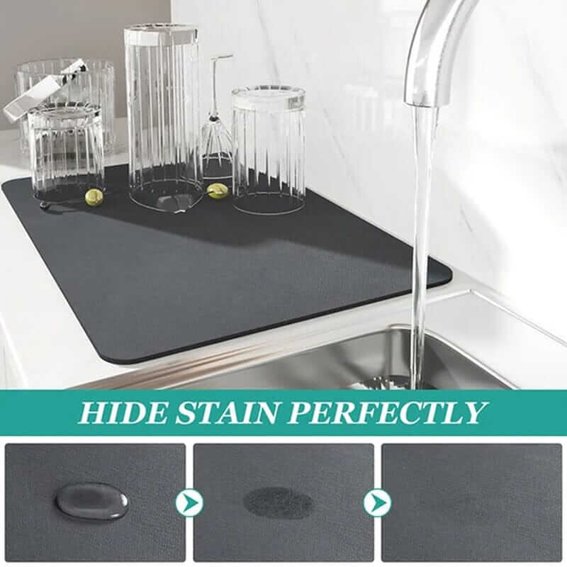 Tapis égouttoir de cuisine super absorbant à séchage rapide