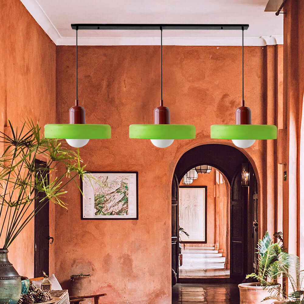 Lampe suspendue Bauhaus à 3 têtes