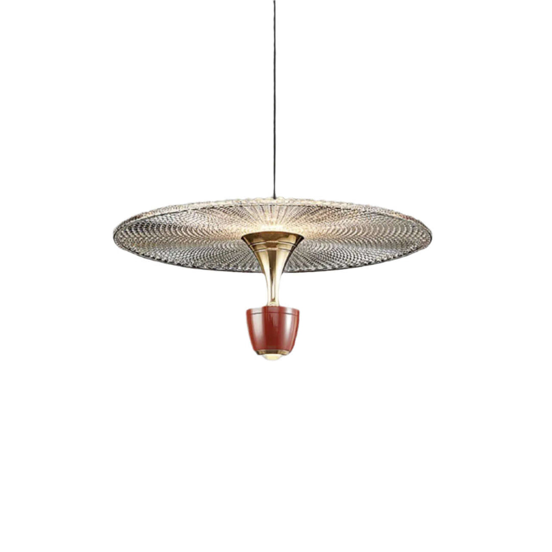 Moderne LED-Pendelleuchte, Scheibenform