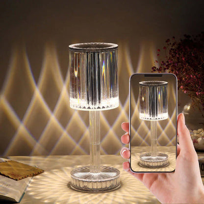 Lampe de table en cristal à intensité variable moderne