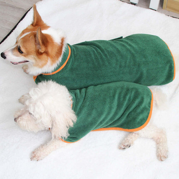 Peignoir absorbant en microfibre pour chien