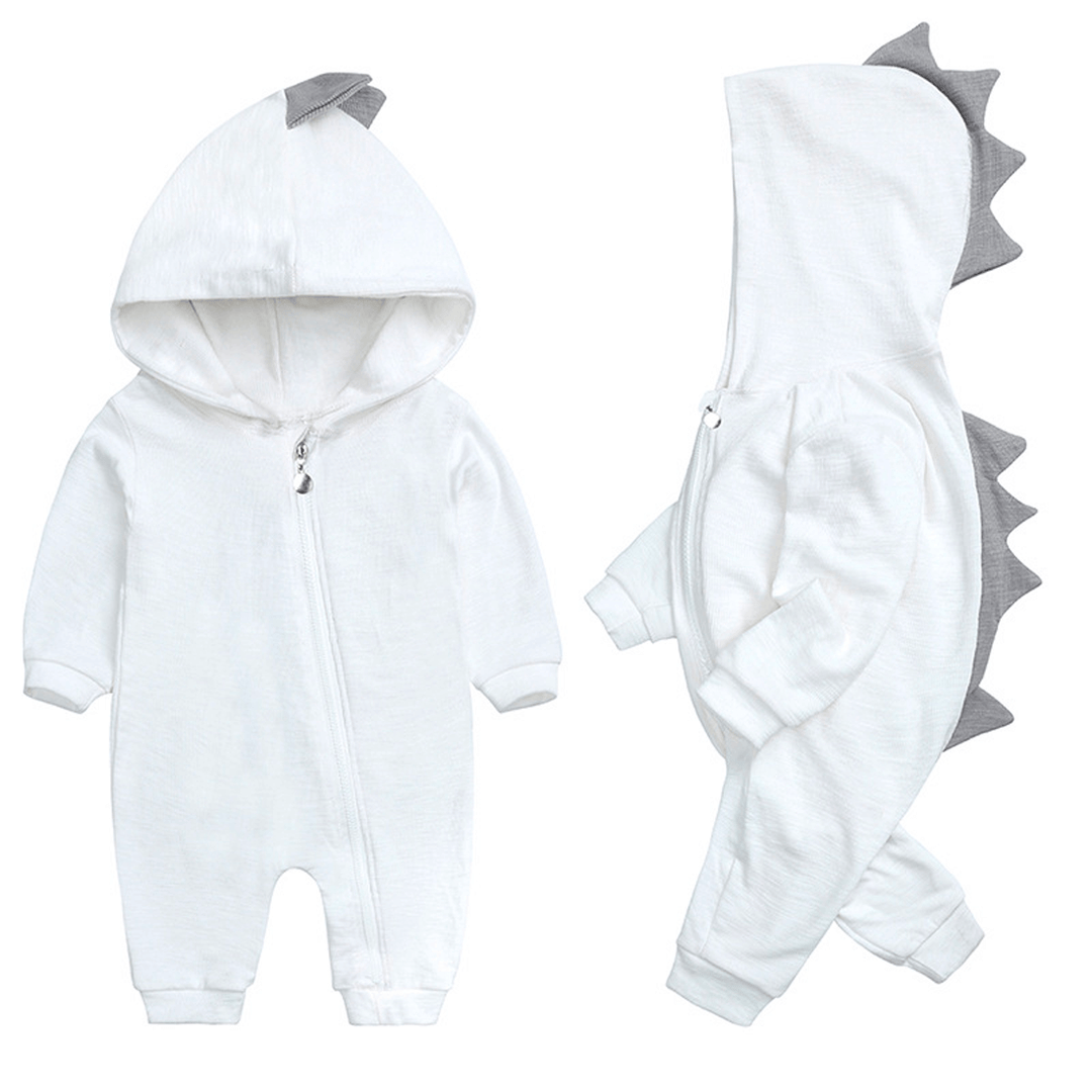 Baby Strampler mit Dino-Kapuze - Kuschelig &amp; Niedlich