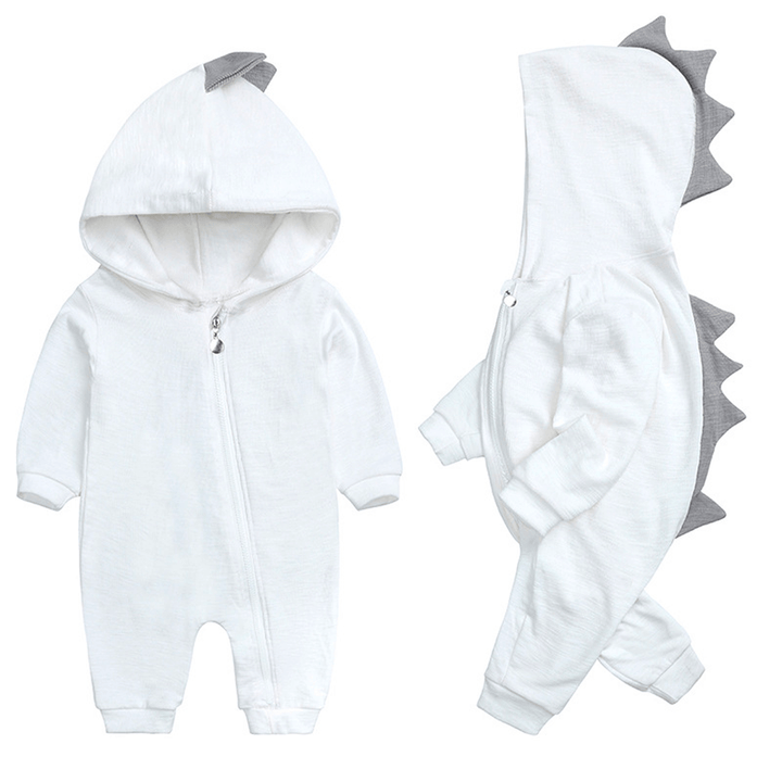 Baby Strampler mit Dino-Kapuze - Kuschelig &amp; Niedlich