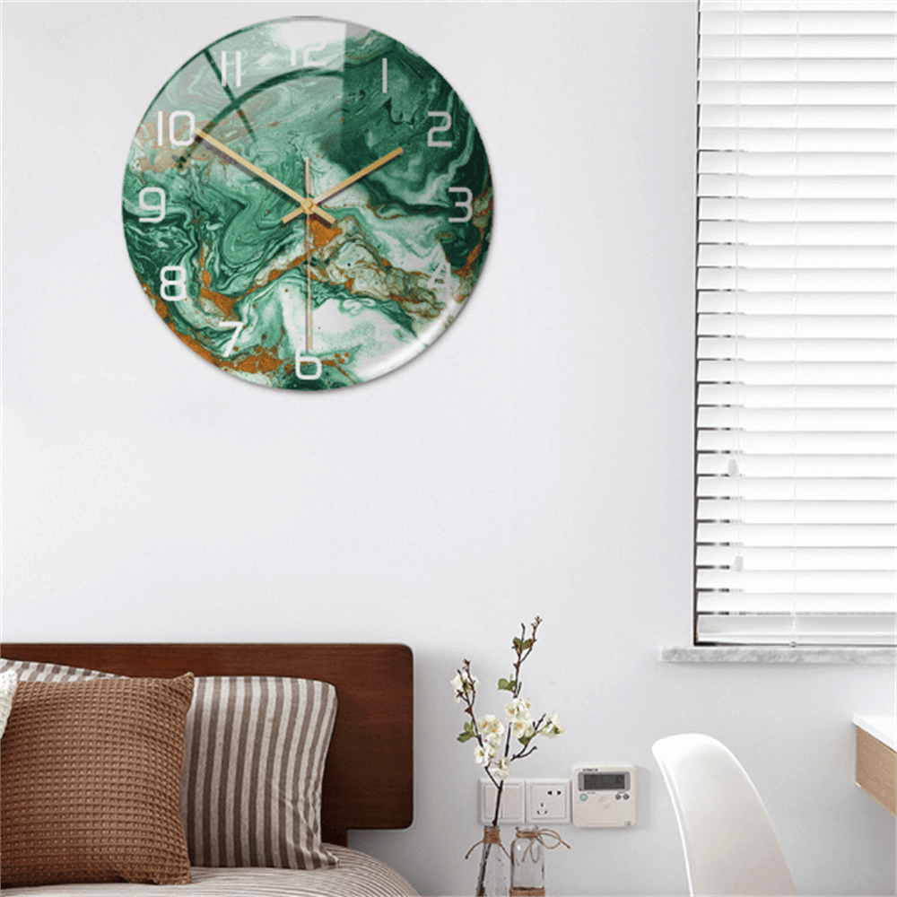 Horloge murale élégante aspect marbre 30 cm
