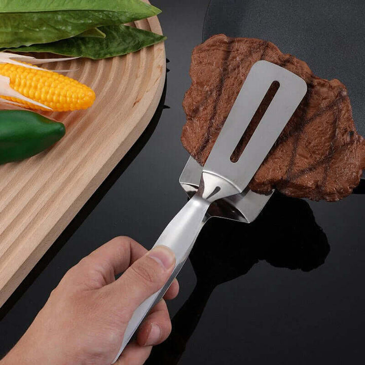 Doppelseitiger Grill- & Bratwender aus Edelstahl