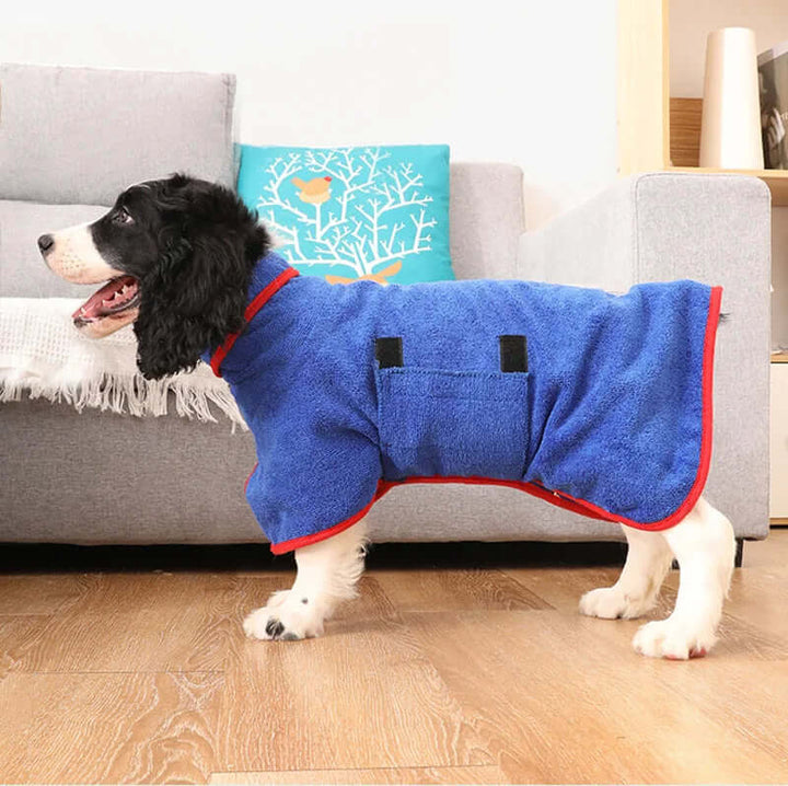 Peignoir pour chien en peluche - séchage rapide
