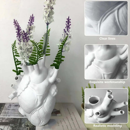 Vase coeur - design grec - objet décoratif