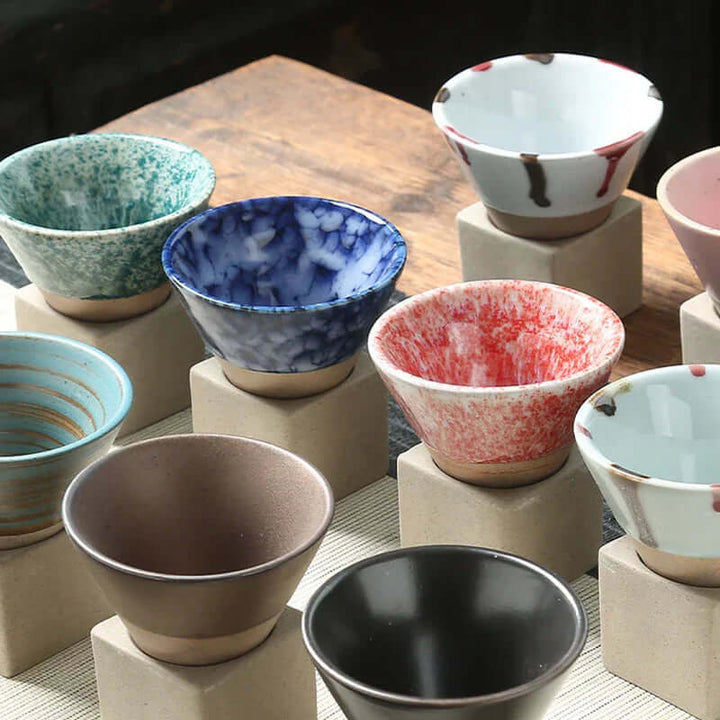 Handgefertigte Keramik Teetasse - Japanischer Stil