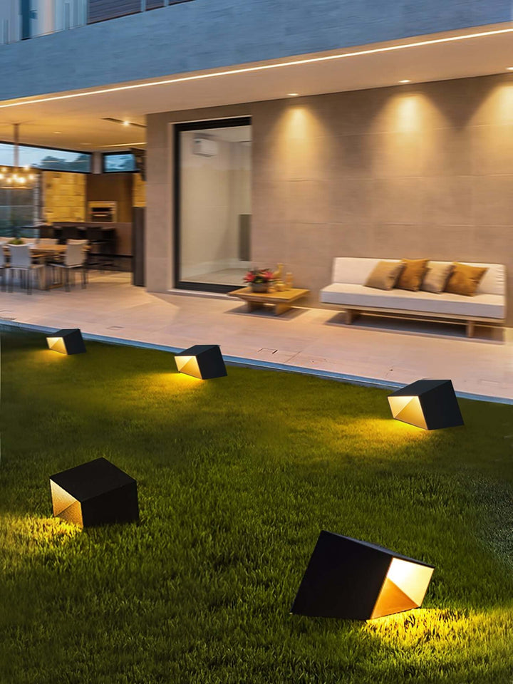 Solar Aussenleuchte Garten LED Würfel IP65