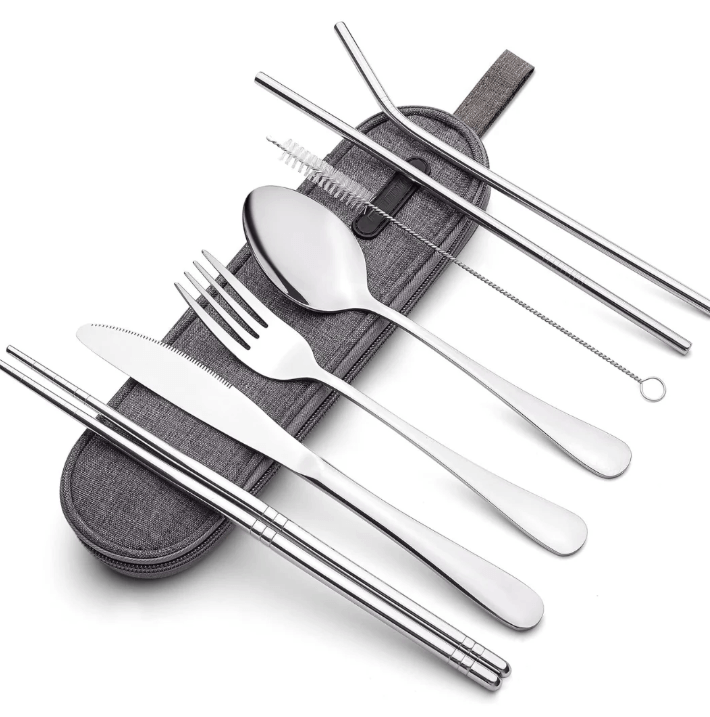 Ensemble de couverts compacts en acier inoxydable - Durable et élégant