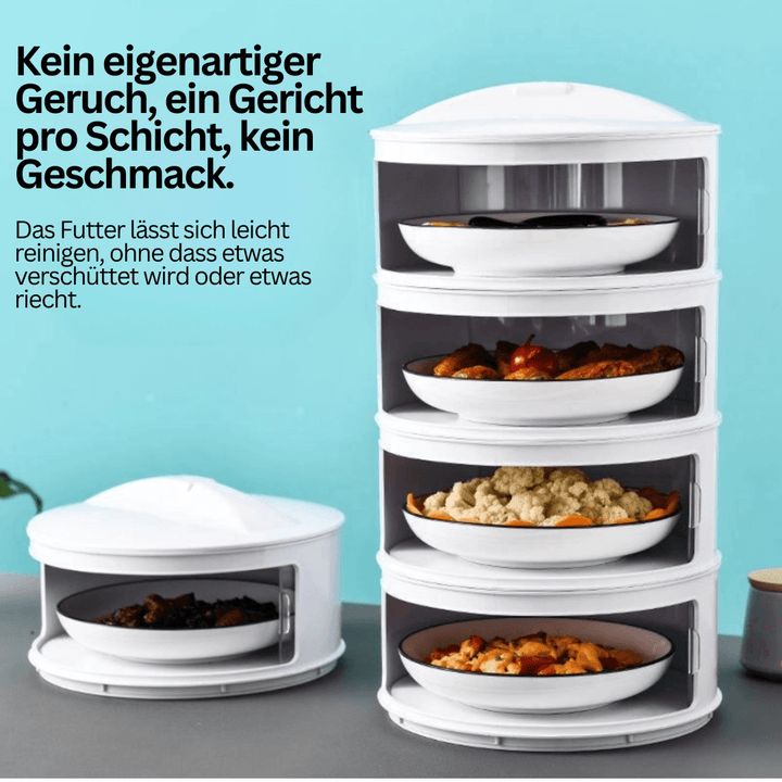 Stapelfähige Lebensmittelaufbewahrungsbox mit Deckel