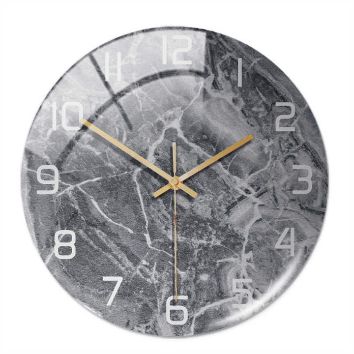 Horloge murale élégante aspect marbre 30 cm