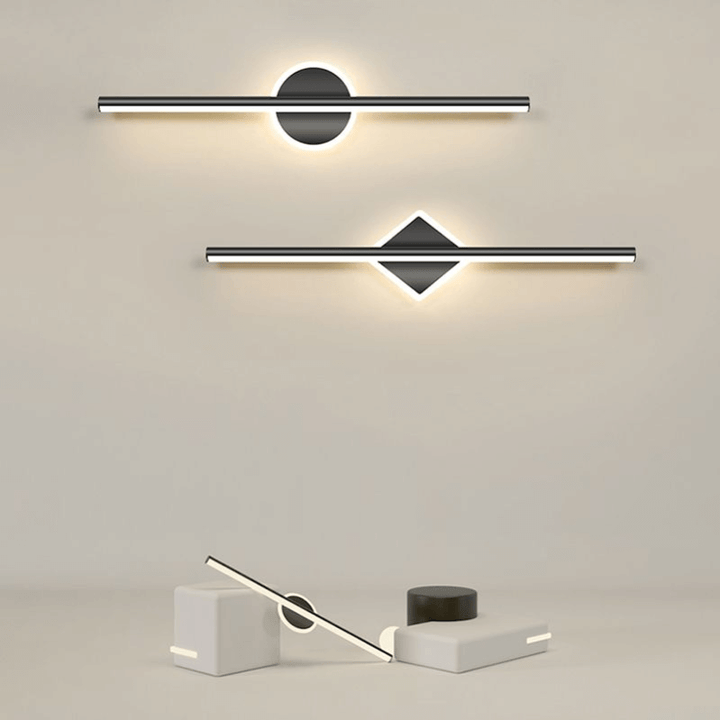 Moderne LED-Wandleuchte - rund &quadratisch