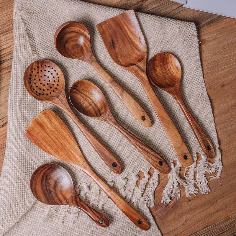 Holz-Küchenhelfer-Set - Natürlich & Langlebig
