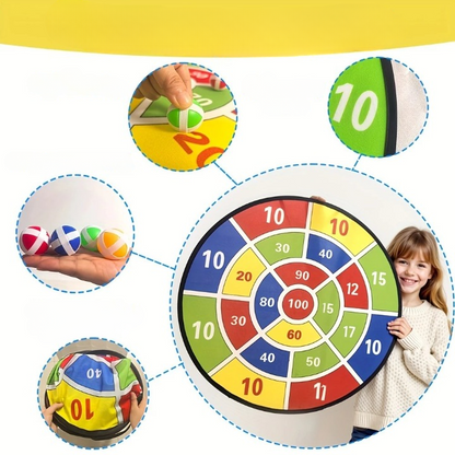 Cible de fléchettes pour enfants avec balles adhésives