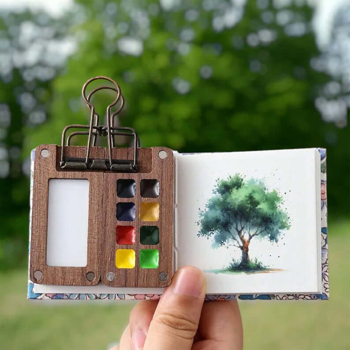 Kompaktes Aquarell-Set für unterwegs