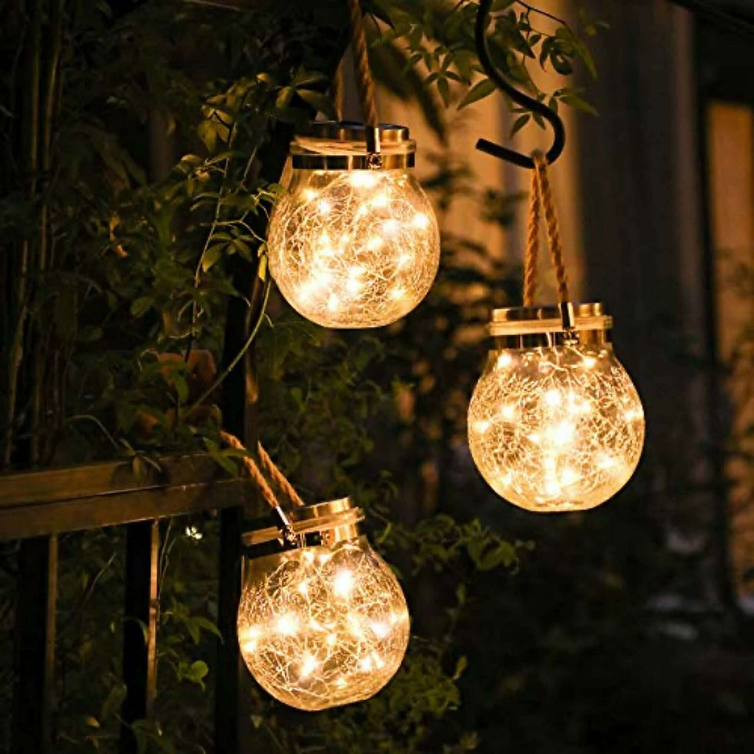 Solar-Glaslaterne für Garten