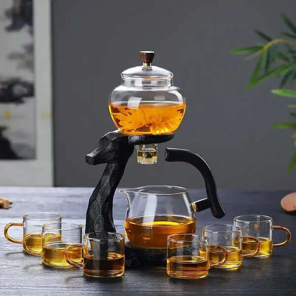 Service à thé à motif animalier - Infusion de thé élégante