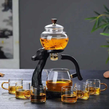 Service à thé à motif animalier - Infusion de thé élégante