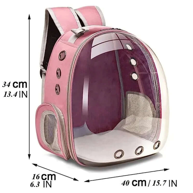 Sac à dos de transport transparent pour animaux de compagnie