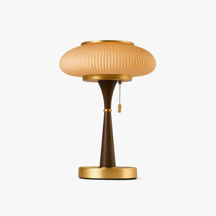 Designer Tischlampe Modern Holz & Metall 36cm