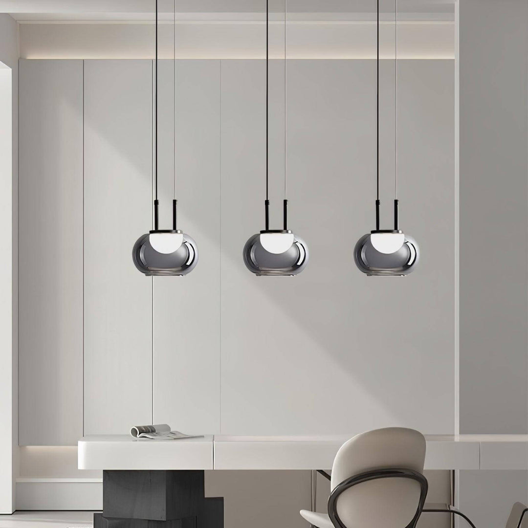Moderne Halo Pendelleuchte, 3-flammig