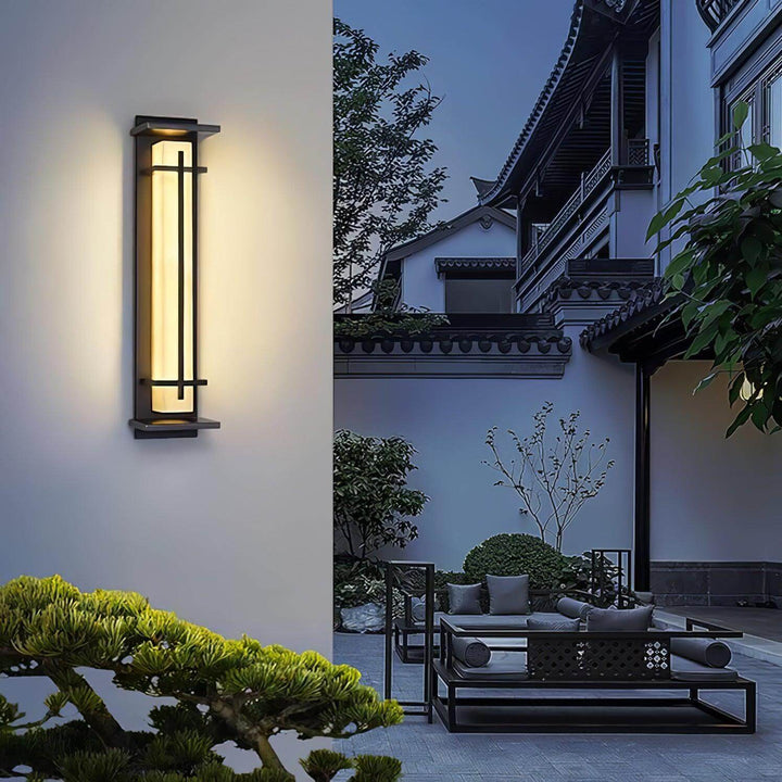 Quadratische LED-Außenwandleuchte