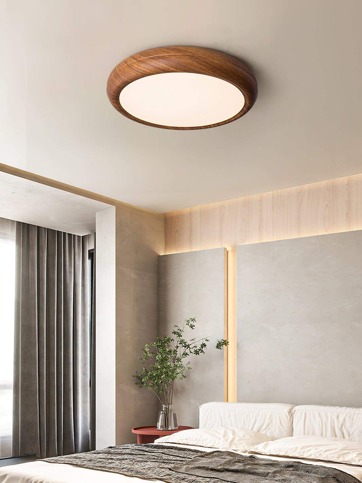 LED Deckenleuchte Holzoptik Modern Rund