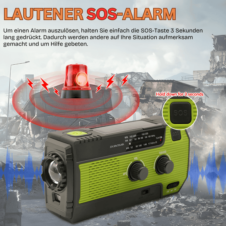 Tragbares Notfallradio Solar Kurbel Radio Powerbank