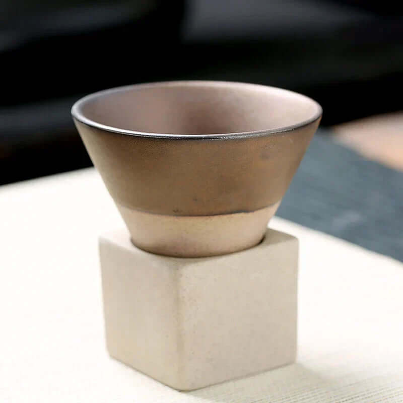 Handgefertigte Keramik Teetasse - Japanischer Stil