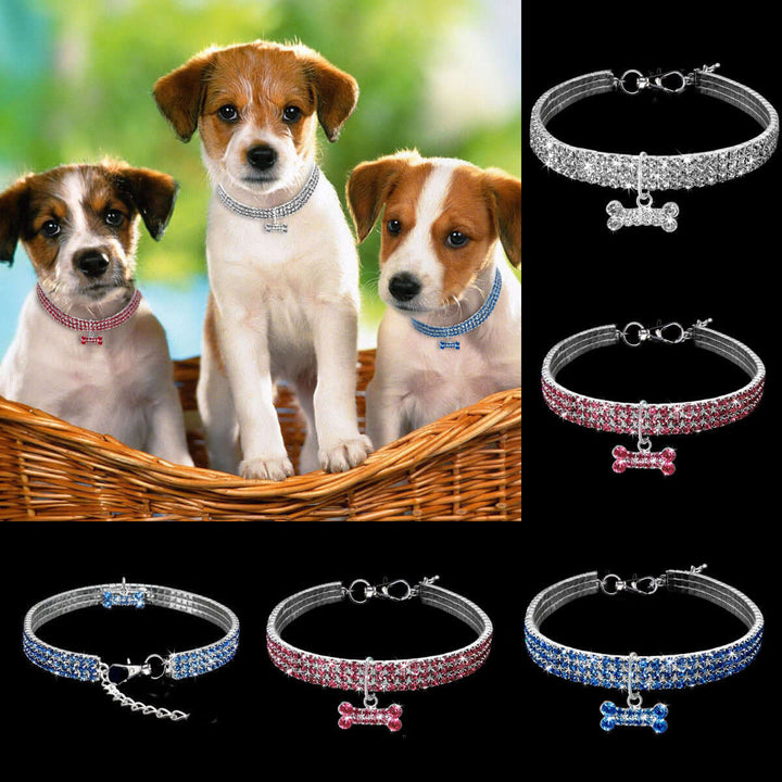 Collier scintillant pour animaux de compagnie avec strass