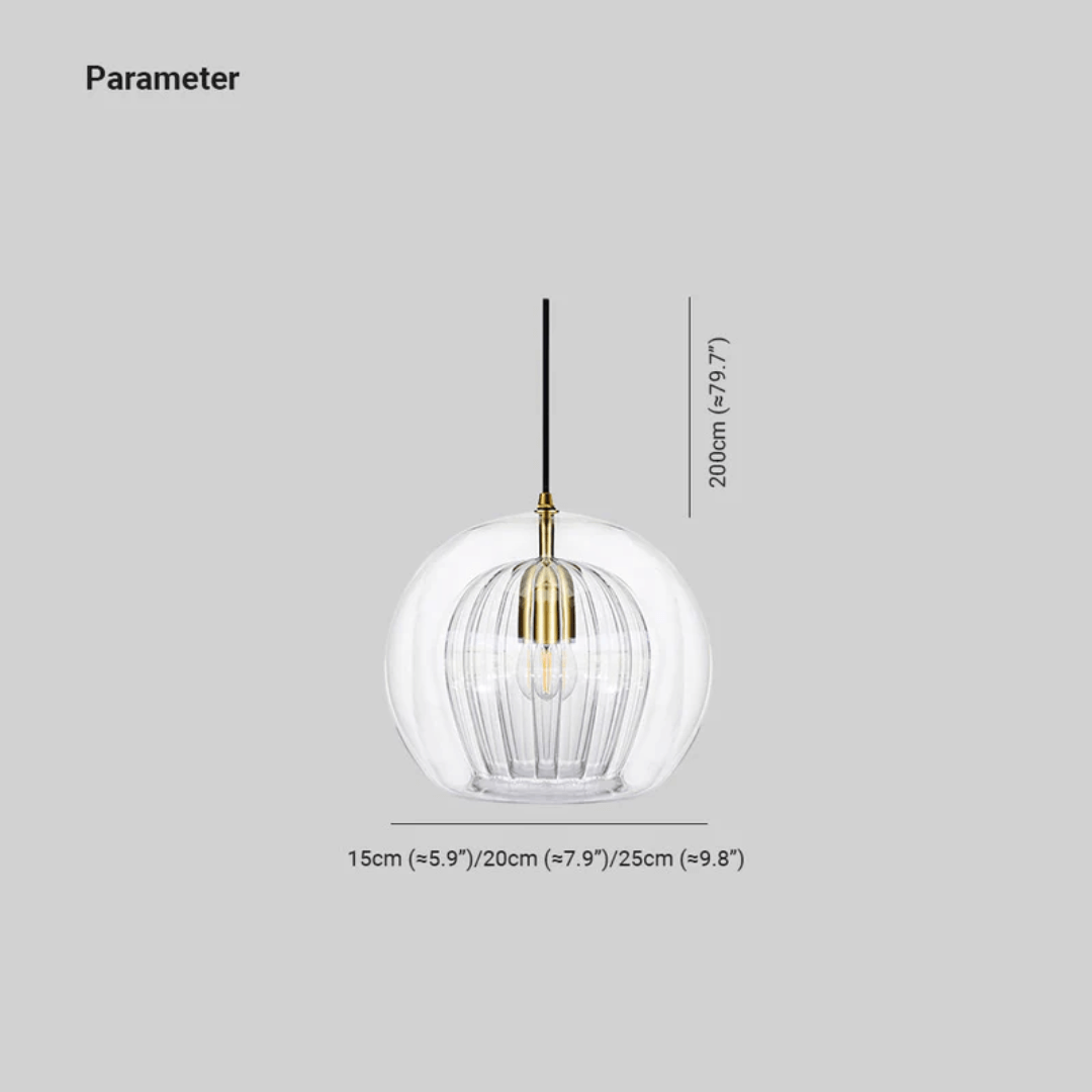 Moderne LED Pendelleuchte Glaskugel - Höhenverstellbar