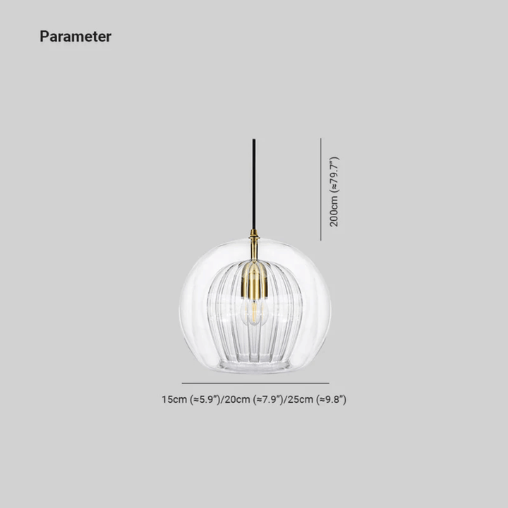 Moderne LED Pendelleuchte Glaskugel - Höhenverstellbar