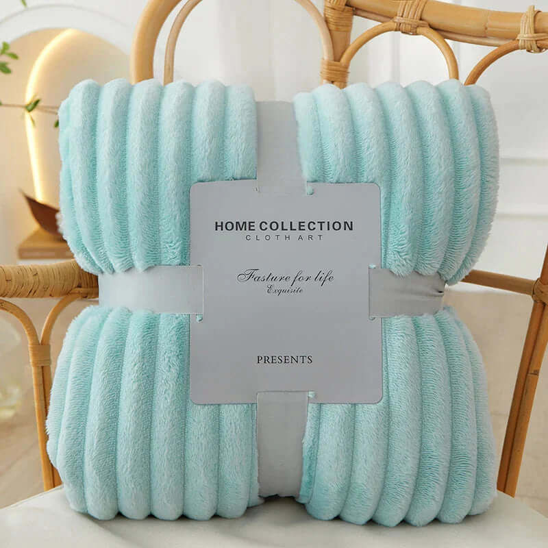 Kuschelige Flanell-Fleece-Decke gestreift
