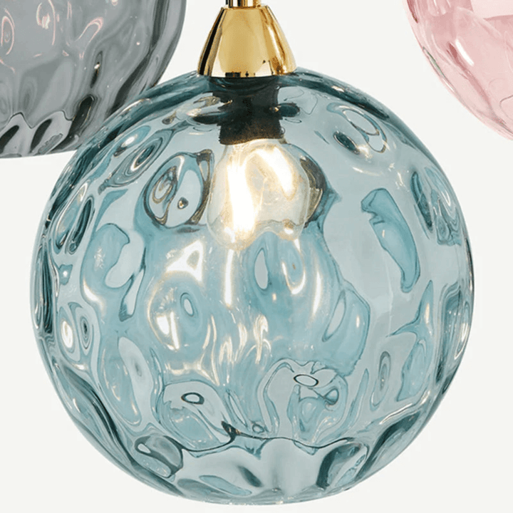 Moderne 3er Cluster Pendelleuchte Glas