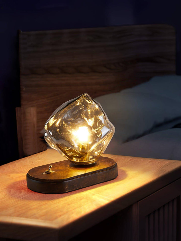 Lampe de table en verre Ice Stone Design