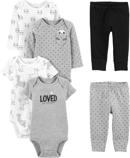 Ensemble de vêtements unisexe pour bébé 6 pièces