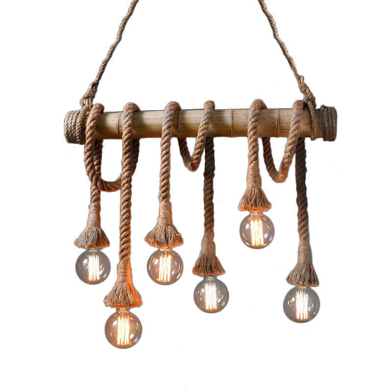 Suspension réglable en bambou - design corde