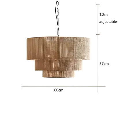 Hängeleuchte mit Naturfaser-Seil - Designlampe