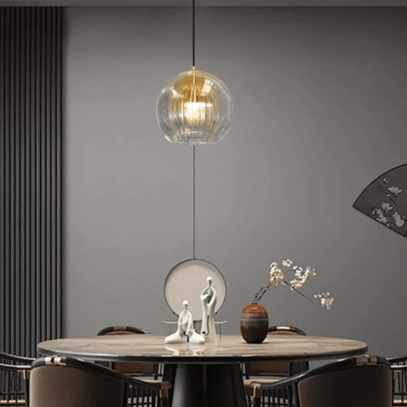 Moderne Hängeleuchte, Aluminium & Glas, LumaLite