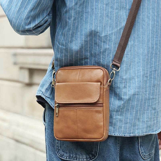 Sac bandoulière en cuir pour homme