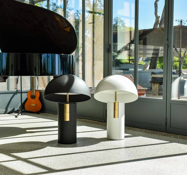 Lampe de table au design moderne avec cylindres rotatifs
