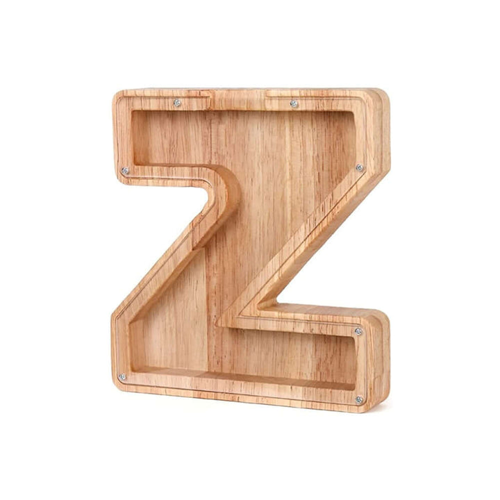 Holz Alphabet Sparschwein Buchstaben Spardose
