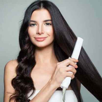 Fer à friser et lisseur 2 en 1 pour une coiffure polyvalente