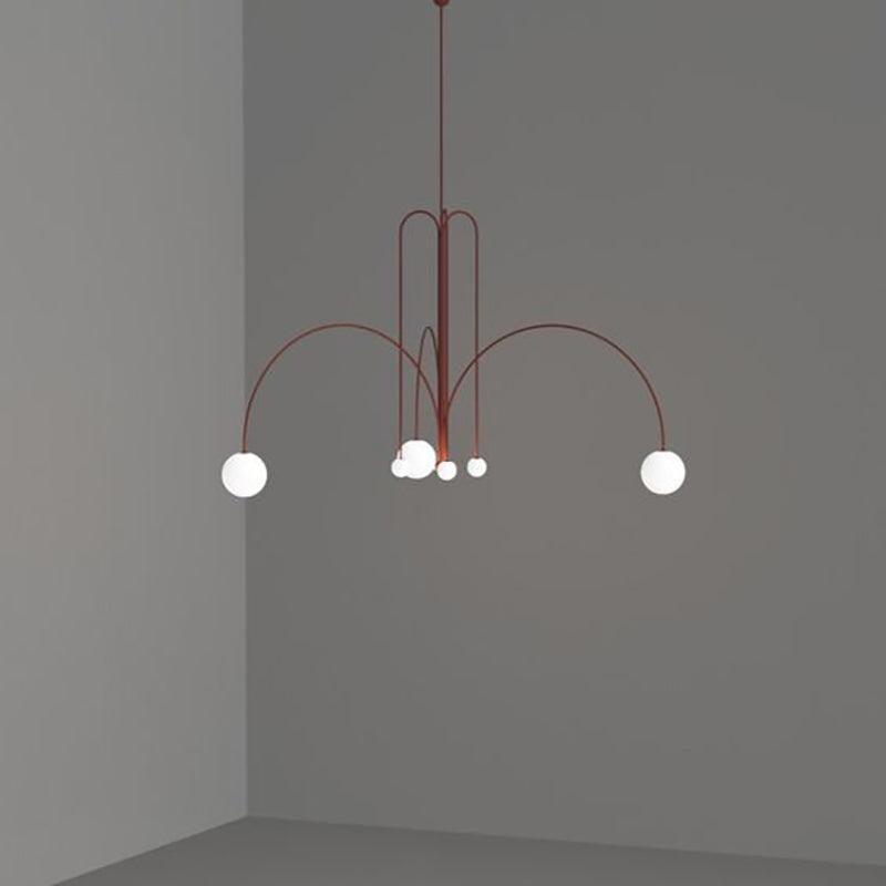 Suspension élégante en verre et métal
