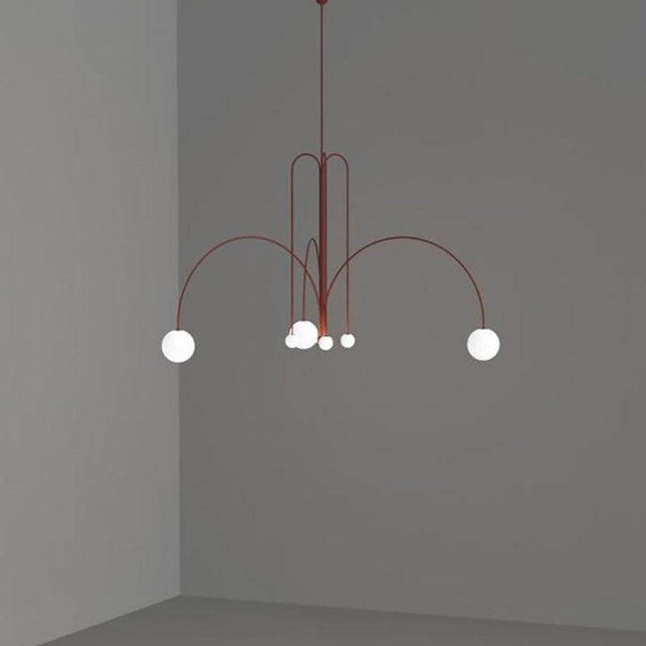 Suspension élégante en verre et métal