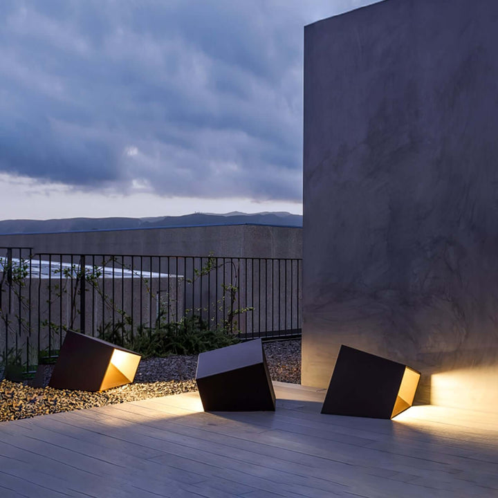Solar Aussenleuchte Garten LED Würfel IP65