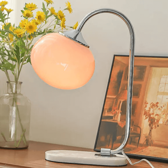 Lampe de table moderne en métal et verre