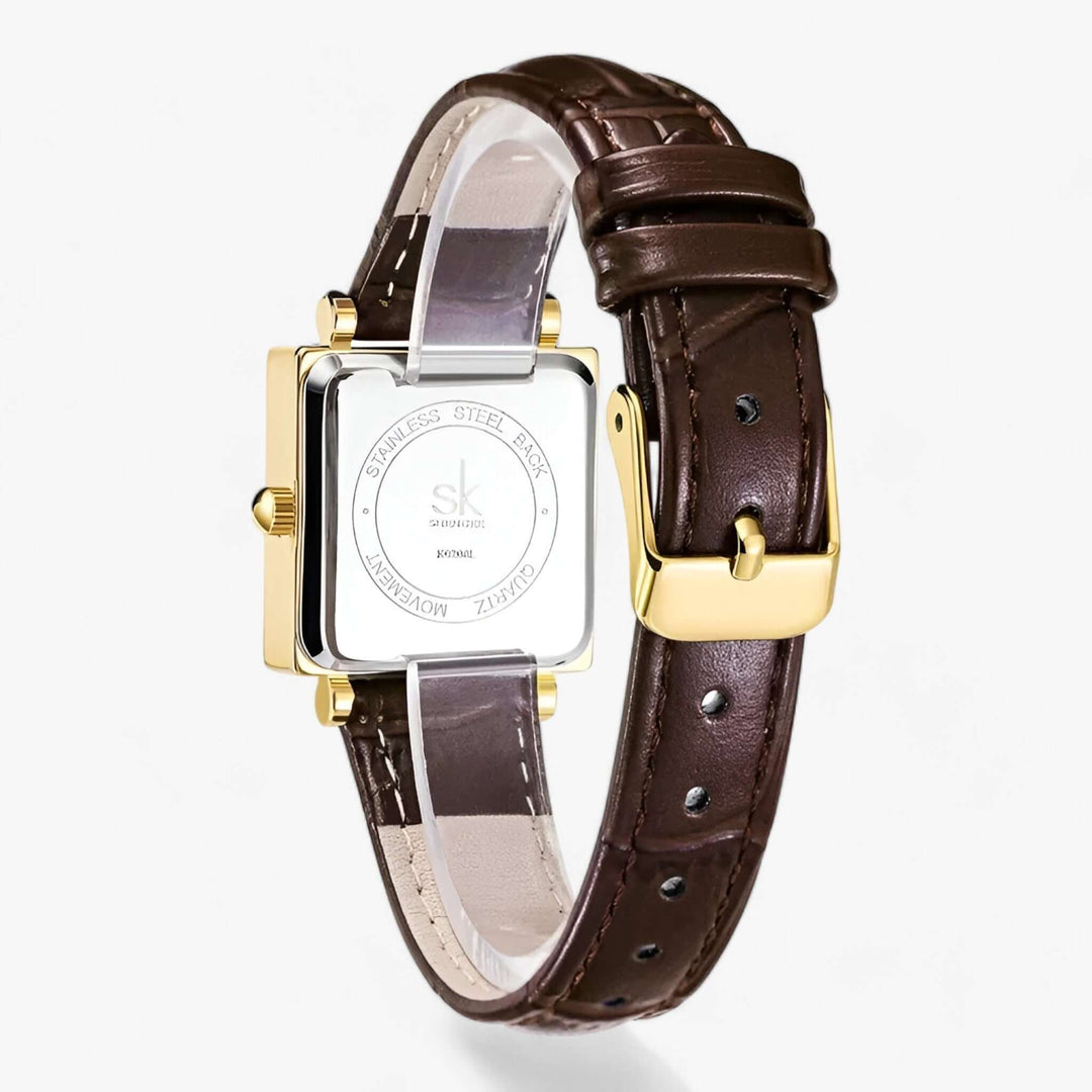 Quadratische Damen-Armbanduhr- Modernes Design & Eleganz